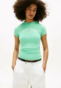 Футболка с логотипом, облегающего кроя, с круглым вырезом. Tommy Jeans, Tropical Tide