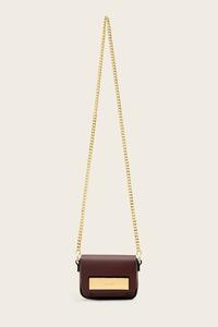 Кожаная сумка ETTA Allsaints, бордовый