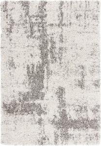 Ковер SAFAVIEH, 61 x 92 см, Hudson Shag Collection, Ivory & Grey, без линьки и простой в уходе, толщиной 5 см, идеален для помещений с высокой проходимостью: прихожая, гостиная, спальня (SGH205A)