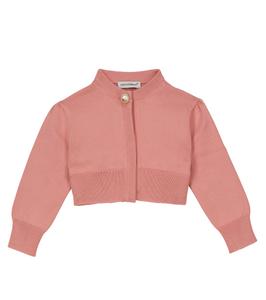 Детский хлопковый вязаный кардиган Dolce&Gabbana Kids, Rosa Polvere Scuro