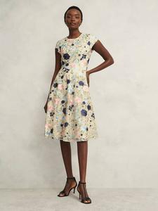 Платье Tia с цветочной вышивкой Hobbs, Cream/Multi