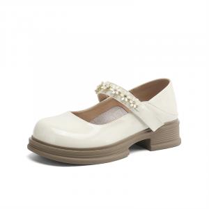 DAPHNE Платформенные туфли Мэри Джейн для женщин бежевые, цвет Beige