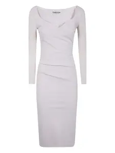 Платье миди с длинными рукавами CHIARA BONI La Petite Robe, белый