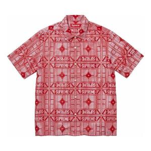 Рубашка tray jacquard s/s shirt 'red' Supreme, красный