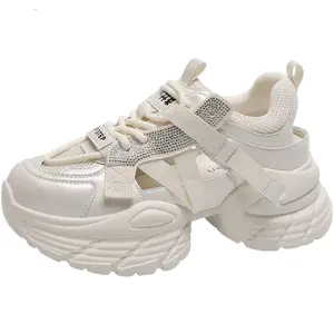 Mulinsen Женские устойчивые к истиранию дышащие низкие массивные кроссовки бежевые, цвет Beige