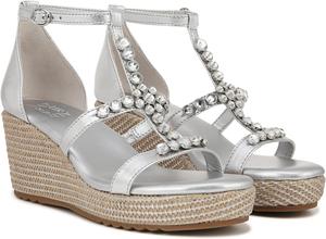 Сандалии Naturalizer Serena Ankle Straps, цвет Silver Leather
