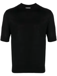Шерстяная футболка тонкой вязки Ballantyne, черный