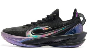 QIAODAN Баскетбольные кроссовки Fang Ci RISE 2.0 мужские низкие, цвет черный, ярко-фиолетовый