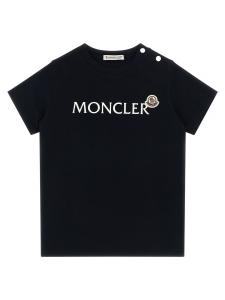 Футболка с логотипом Moncler Enfant, синий