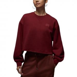 Jordan Женская толстовка темно-красного цвета с круглым вырезом, средней толщины