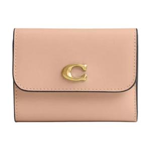 COACH Миниатюрный кожаный кошелёк женский светло-коричневый, Light Brown