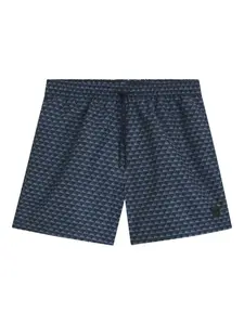 Плавки-шорты с геометричным принтом Boss, синий