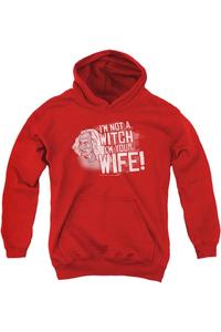 Толстовка Princess Bride "Не ведьма" молодежная Gildan, красный