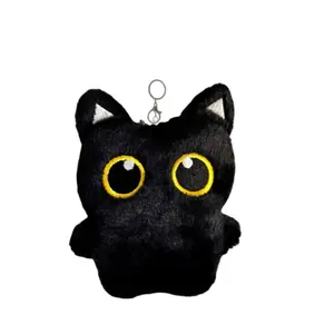 Dolls and bears dance Маленькая черная кошка кукла плюшевый кулон высота 12,5 см