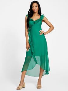 Эко платье макси Guess Factory, зеленый