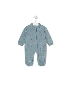 Детская пижама на молнии с медвежатами, звездочками и сердечками Tous, синий