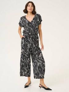 Абстрактный вихревой комбинезон mira KAFFE, цвет Black/Chalk