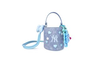 MLB Кожаная сумка-ведро Unisex Black/Pink/Millennial Denim