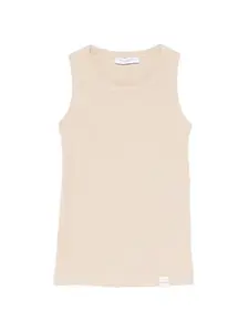 Топ-майка в рубчик Paolo Pecora Kids, бежевый