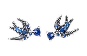 Pandora Серьги-гвоздики женские серебряные