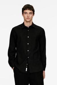 Повседневная рубашка из смеси шерсти Arket, черный