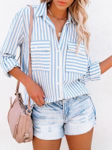 Блузка LA Angels, светло-голубой/белый