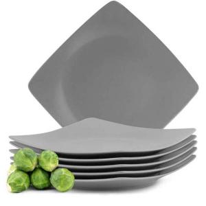 Набор тарелок, обеденная тарелка, 6 предметов, 6 персон. Konsimo, серый