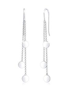 Elli Серьги из серебра 925 пробы: круг, диск из серебра