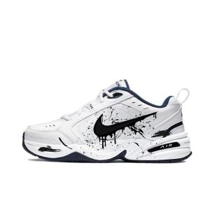 Nike Air Monarch 4 Противоскользящие Износостойкие Низкие Массивные Кроссовки Унисекс Белый Черный
