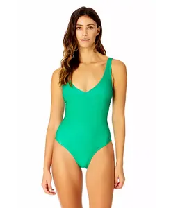 Женский компрессионный купальник с шнуровкой One Piece Swimsuit Coppersuit, зеленый