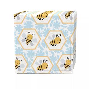 Набор салфеток, 100 % полиэстер, набор из 4 шт., 18x18 дюймов, мультяшные пчелы-соты