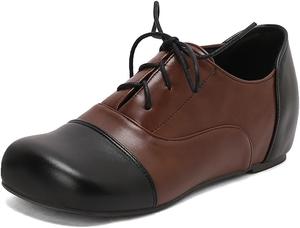 Женские короткие туфли на шнуровке LYYSKY. Размер соответствует длине подошвы, ориентируйтесь на таблицу размеров и описание товара. Размеры US4-US17/EU34-EU50, Brown(15-7)