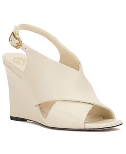 Женские сандалии Ameira на танкетке с перекрестными ремешками Vince Camuto, Creamy White Leather