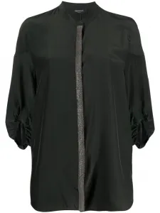 Рубашка со стразами Fabiana Filippi, зеленый