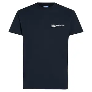 Джинсы Karl Lagerfeld A1M17003, облегающая футболка с коротким рукавом Karl lagerfeld jeans, синий