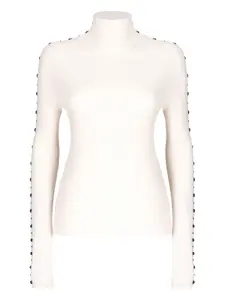 Рифленый украшенный топ Laneus, нейтральный