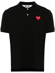 Comme Des Garçons Play рубашка поло из ткани пике с нашивкой, черный
