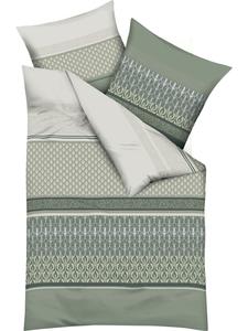 Тонкое фланелевое постельное белье зеленого цвета kaeppel, 155 x 200 + 80 x 80 см