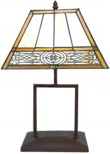 Clayre & Eef Tiffany Настольная лампа 28x20x44 см бежевый пластик стекло Clayre&Eef