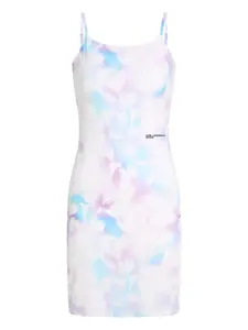 Сетчатое платье с цветочным принтом Karl Lagerfeld Jeans, белый