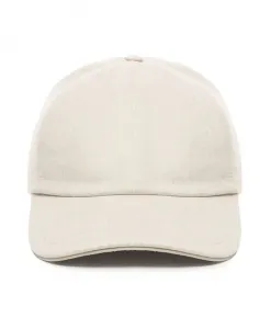 Бежевая шерстяная бейсболка с закругленным козырьком Eleventy, бежевый