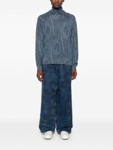 ETRO жаккардовый свитер с узором пейсли, синий