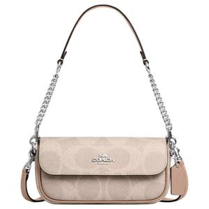 COACH Искусственная кожа женская маленькая сумка через плечо бежевая