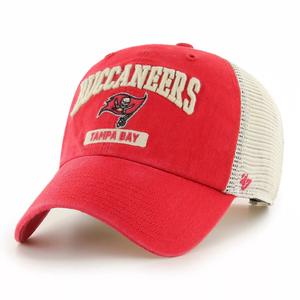 Мужская красно-белая кепка Tampa Bay Buccaneers '47 Morgantown Trucker Clean Up Snapback
