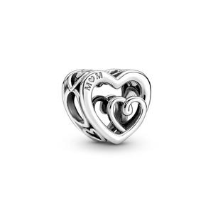Шарм Entwined Infinite Hearts Pandora, стерлинговое серебро