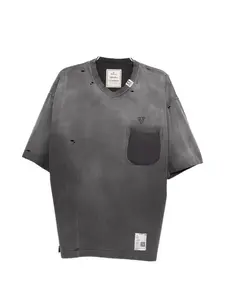 Выцветшая футболка Maison Mihara Yasuhiro, серый