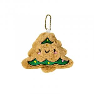 Плюшевый кулон в виде рождественской елки высотой 9 см OLOEY, коричневый