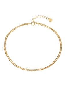 Glanzstücke München Браслет на лодыжку из стерлингового серебра с отделкой из желтого золота