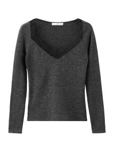 MANGO Лонгслив 'VERONI' в темно-сером цвете