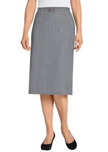 Юбка до колена GOLDNER Schurwoll Schlupf, цвет silbergrau/melange